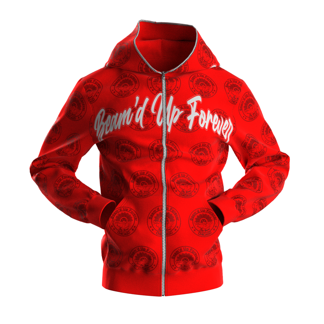 🏅"Beam'd Up Forever" Full Zip (Red)