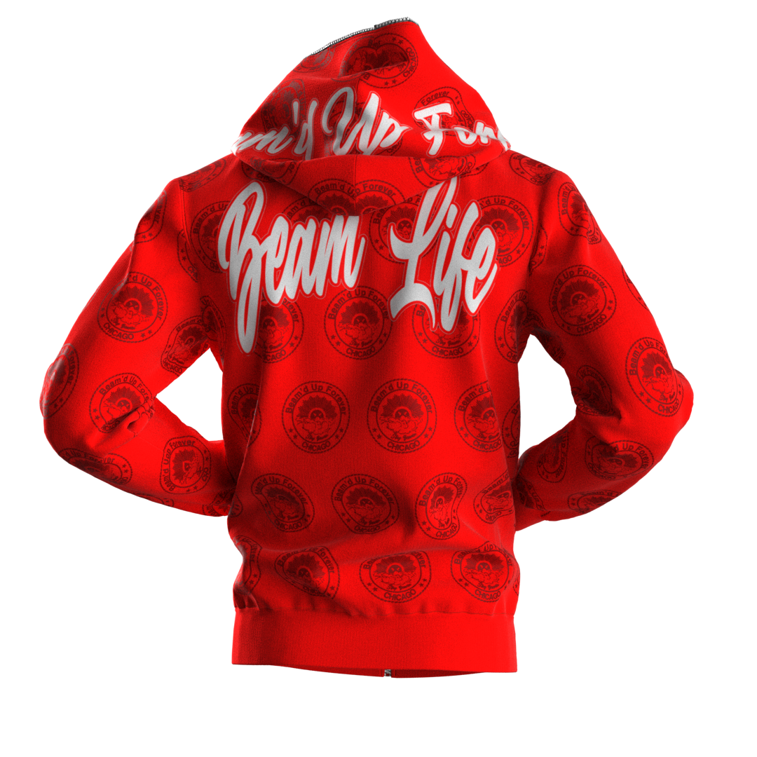 🏅"Beam'd Up Forever" Full Zip (Red)