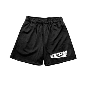 “Beam” Mesh Shorts (Black/White)